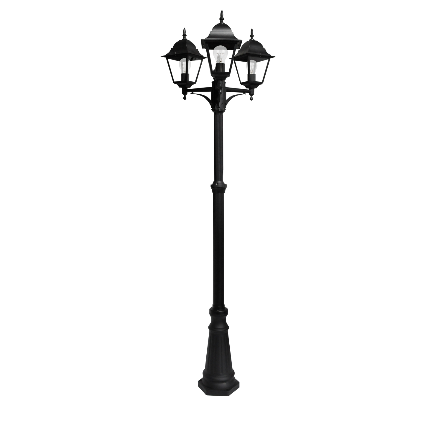 Farola negra de estilo clásico ideal para patio