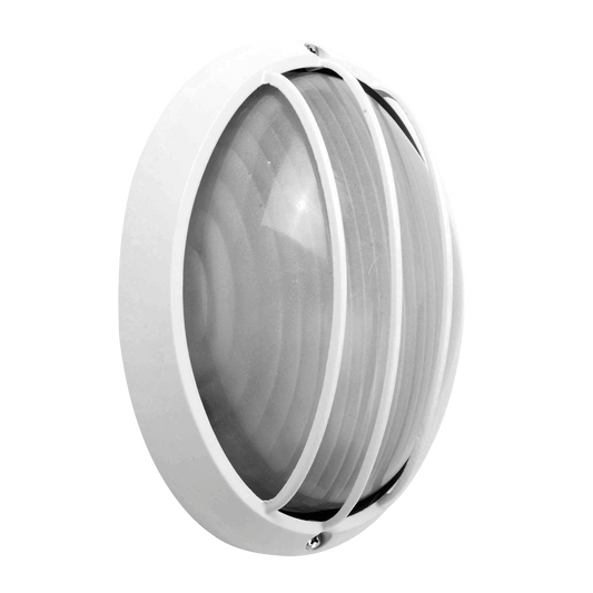 Aquila fabricado en aluminio color blanco, aplique de exterior resistente