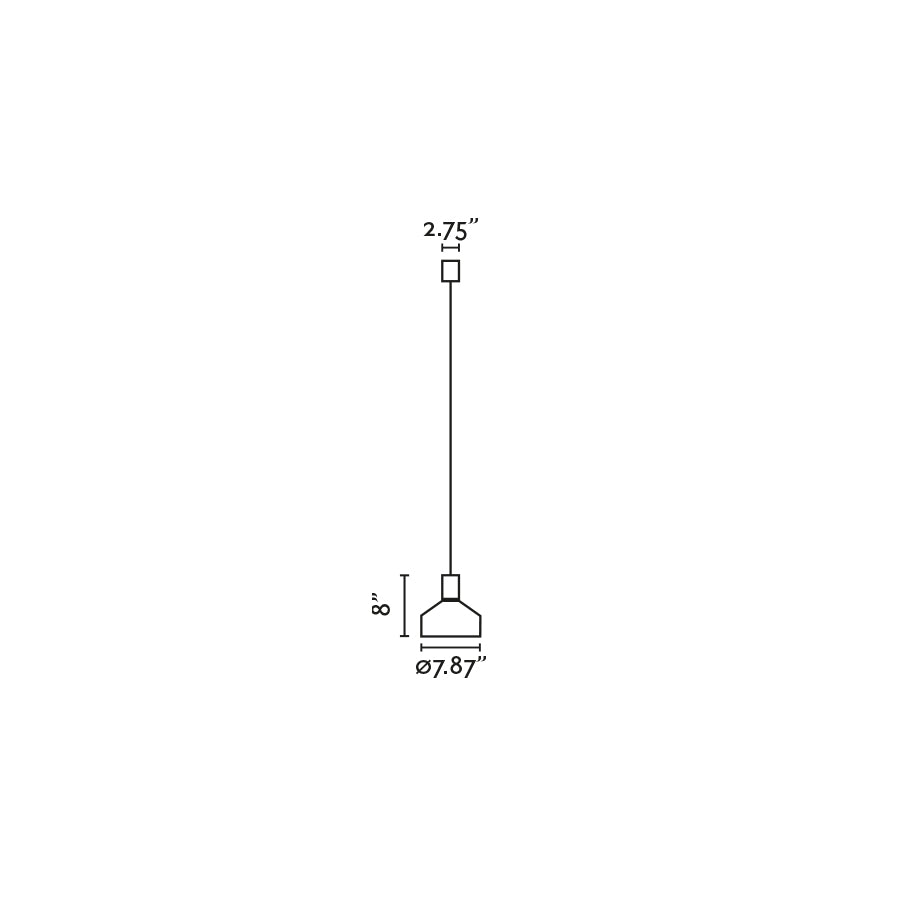 Colgante KOMBO compatible con techos inclinados, ideal para comedor