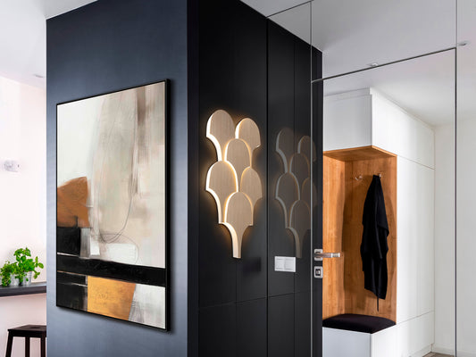 Aplique de Pared LED Serea 6W Dorado Moderno Schuller en ambiente decorado | Schuller