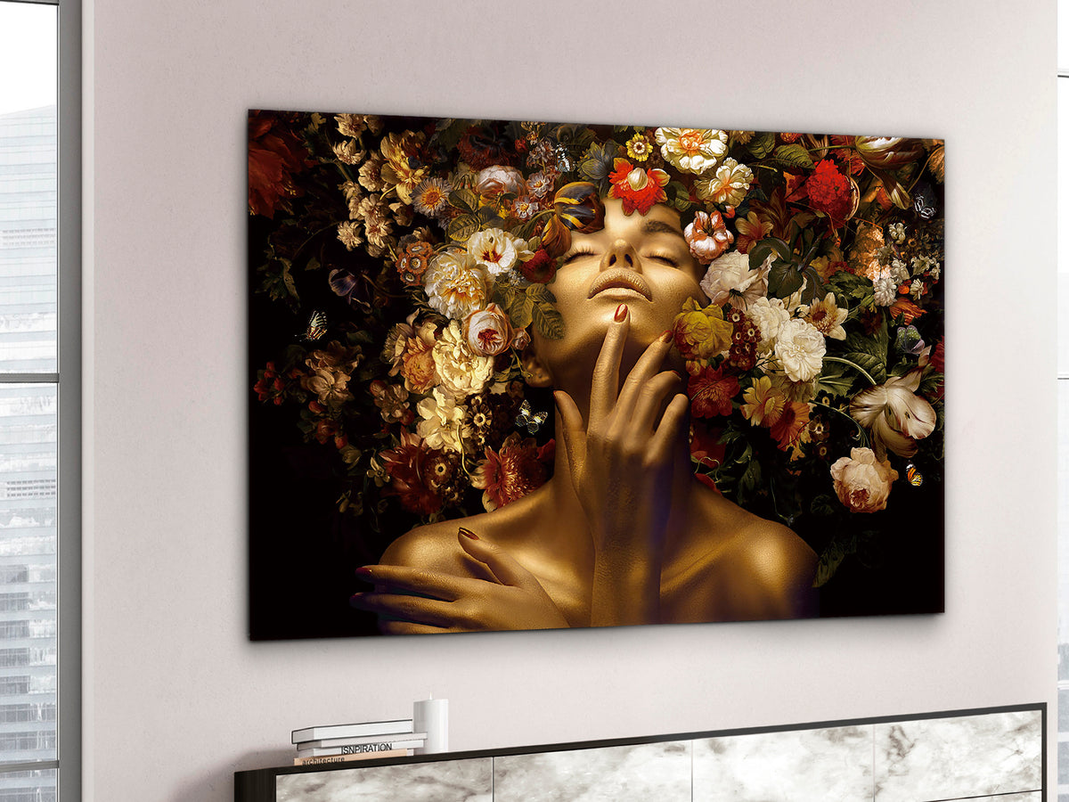 Fotografía Impresa en Cristal Templado Fiorella 180x120 cm Schuller en ambiente decorado | Schuller