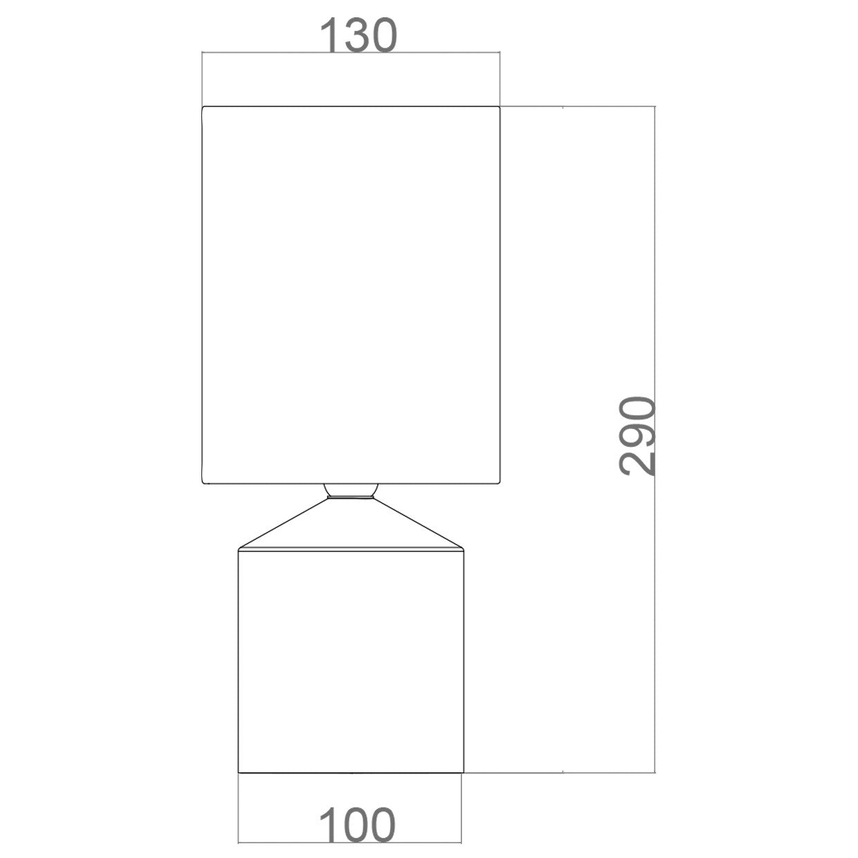 Detalle de base cerámica y pantalla de la lámpara Kitsu Topo Alemar