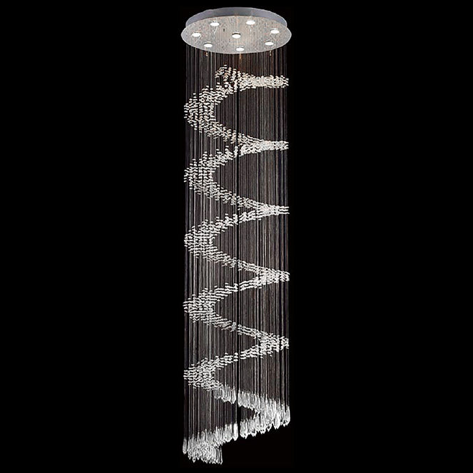Lámpara de Techo Holograma Redonda 60 cm Cristal Lumit Interlusa - Vista frontal principal en fondo blanco | LuzGurú