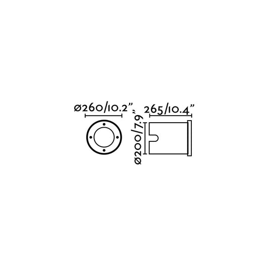 Luminaria empotrable Geiser fabricada en acero inoxidable 316L color Inoxidable