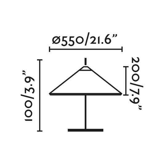 Plano con medidas de Lámpara de Pie Exterior Saigon R55 Blanco Mate IP65 FARO