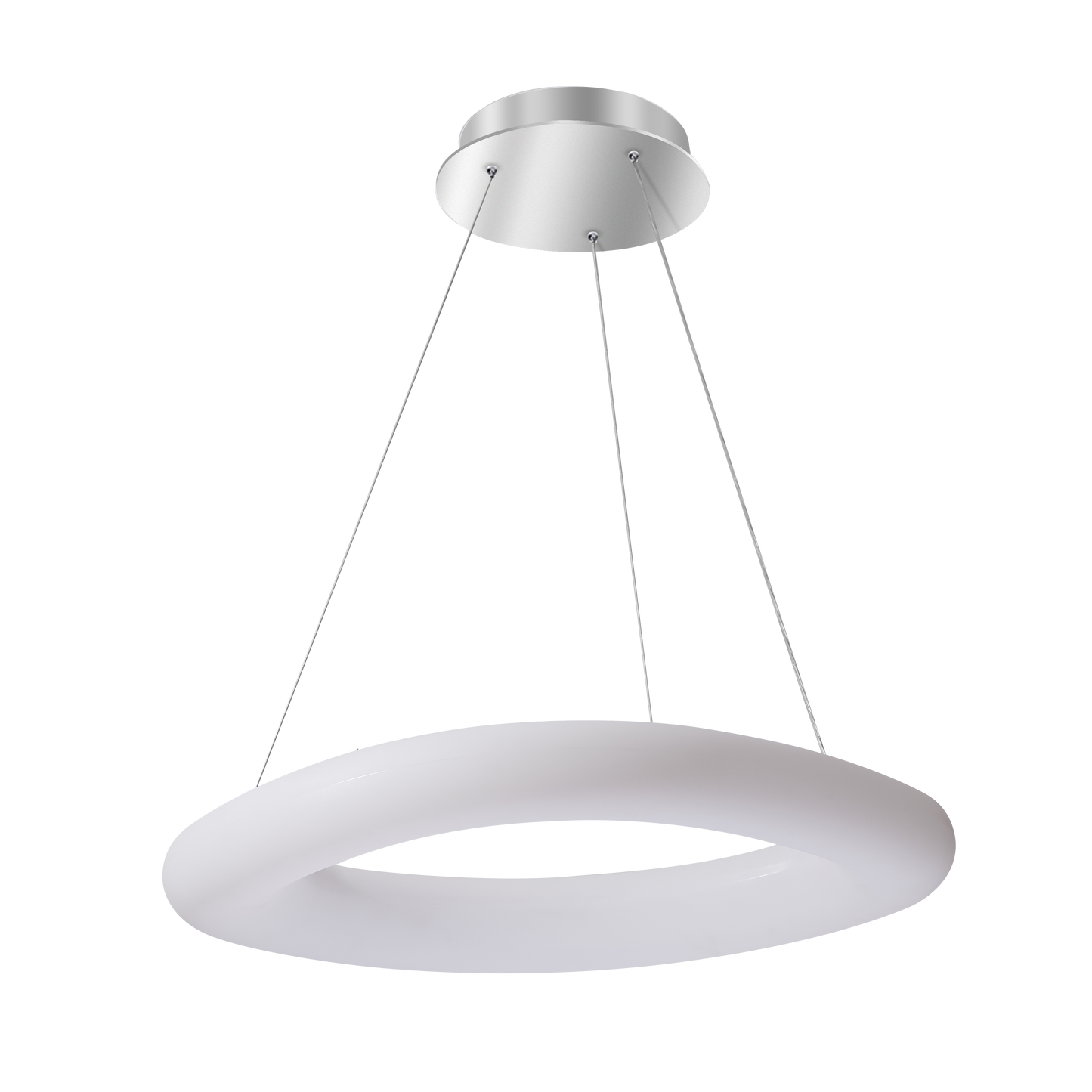 Colgante Paris fabricado en Metal color Plata y Policarbonato Blanco