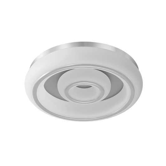 Plafón Paris LED 66W Blanco/Plata de Fabrilamp, diseño moderno y elegante para interiores.