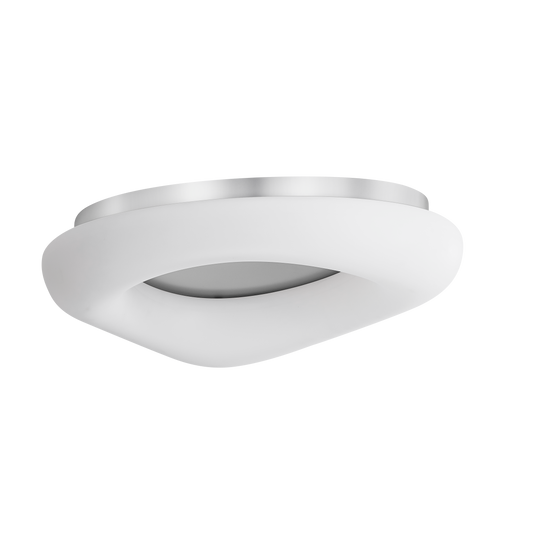Plafón PARIS LED Moderno Blanco/Plata 60W 5100lm con mando a distancia - luzguru.com
