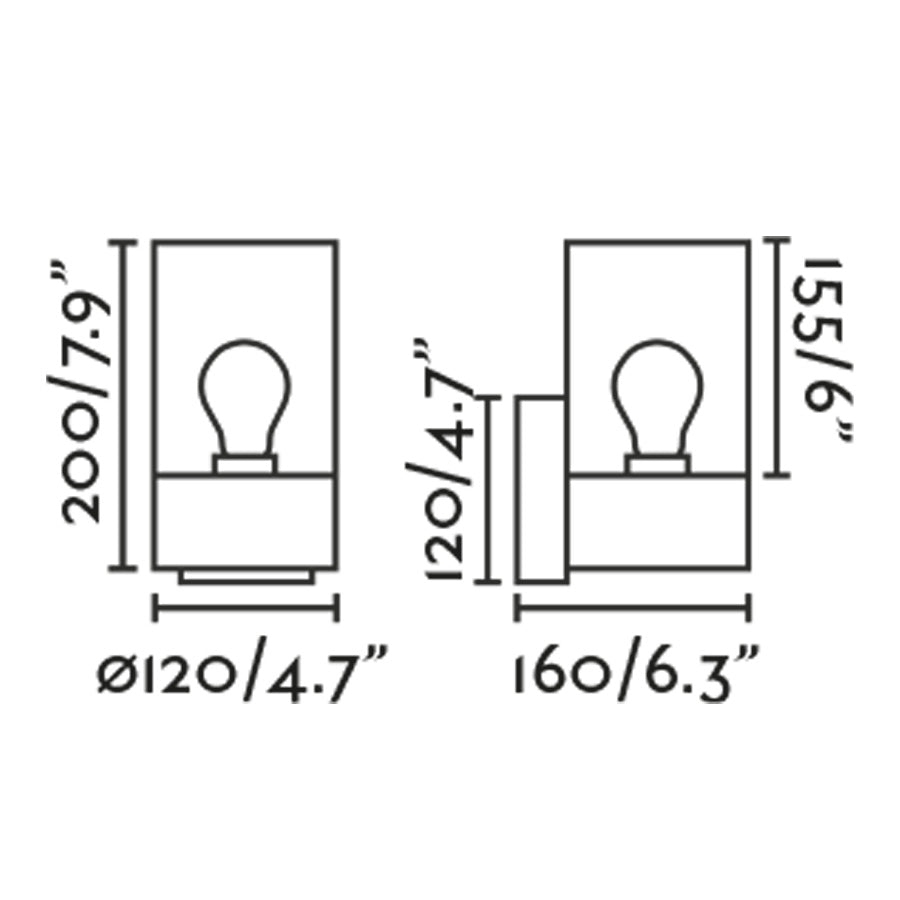 Aplique exterior con protección IP65, ideal para resistir la intemperie