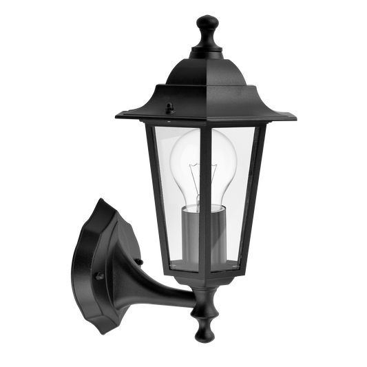 Aplique Exterior Aluminio Auriga 1xe27 Negro IP44 32x22x17 Cm - Fabrilamp