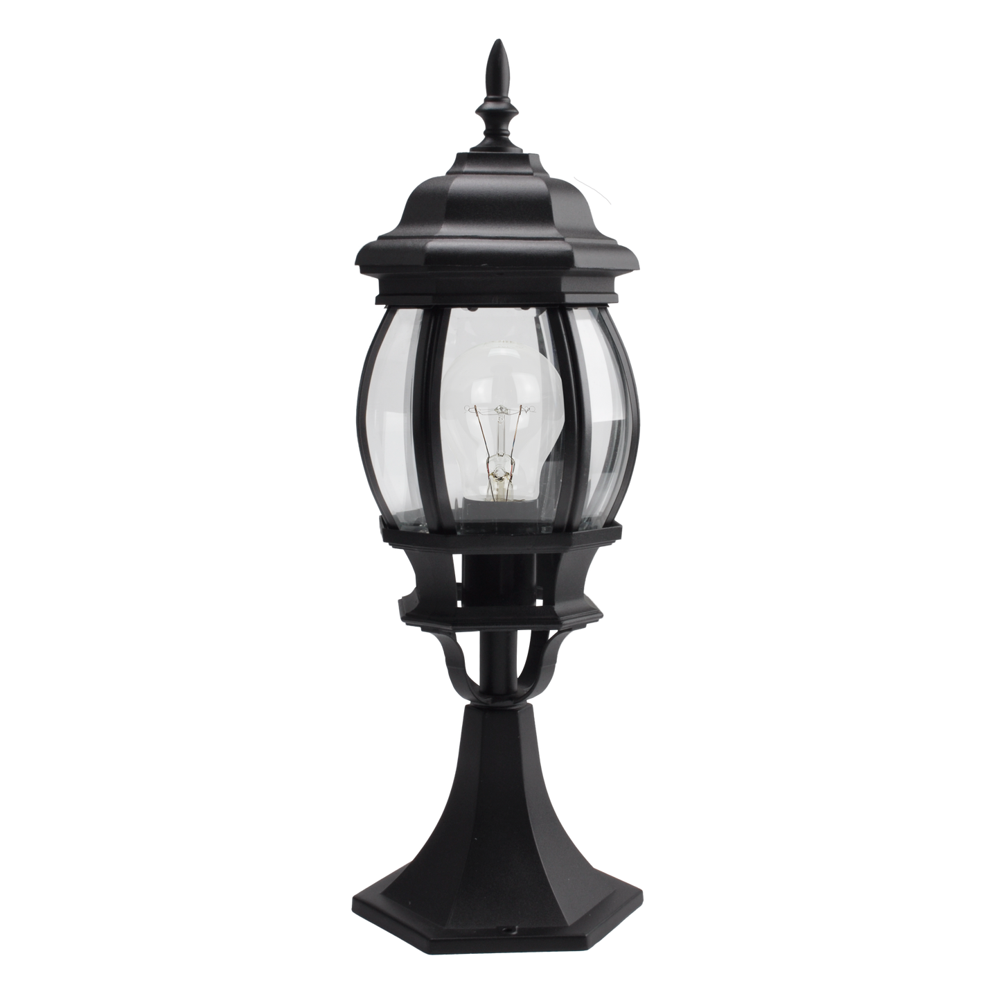 Sobremuro Caelum fabricado en aluminio color negro, ideal para iluminar tu entrada