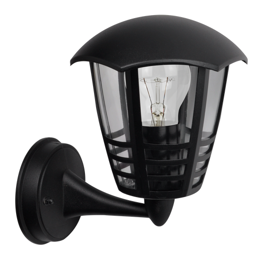 Aplique exterior Alnilan negro de Fabrilamp, resistente al agua IP44, ideal para exteriores. luzguru.com