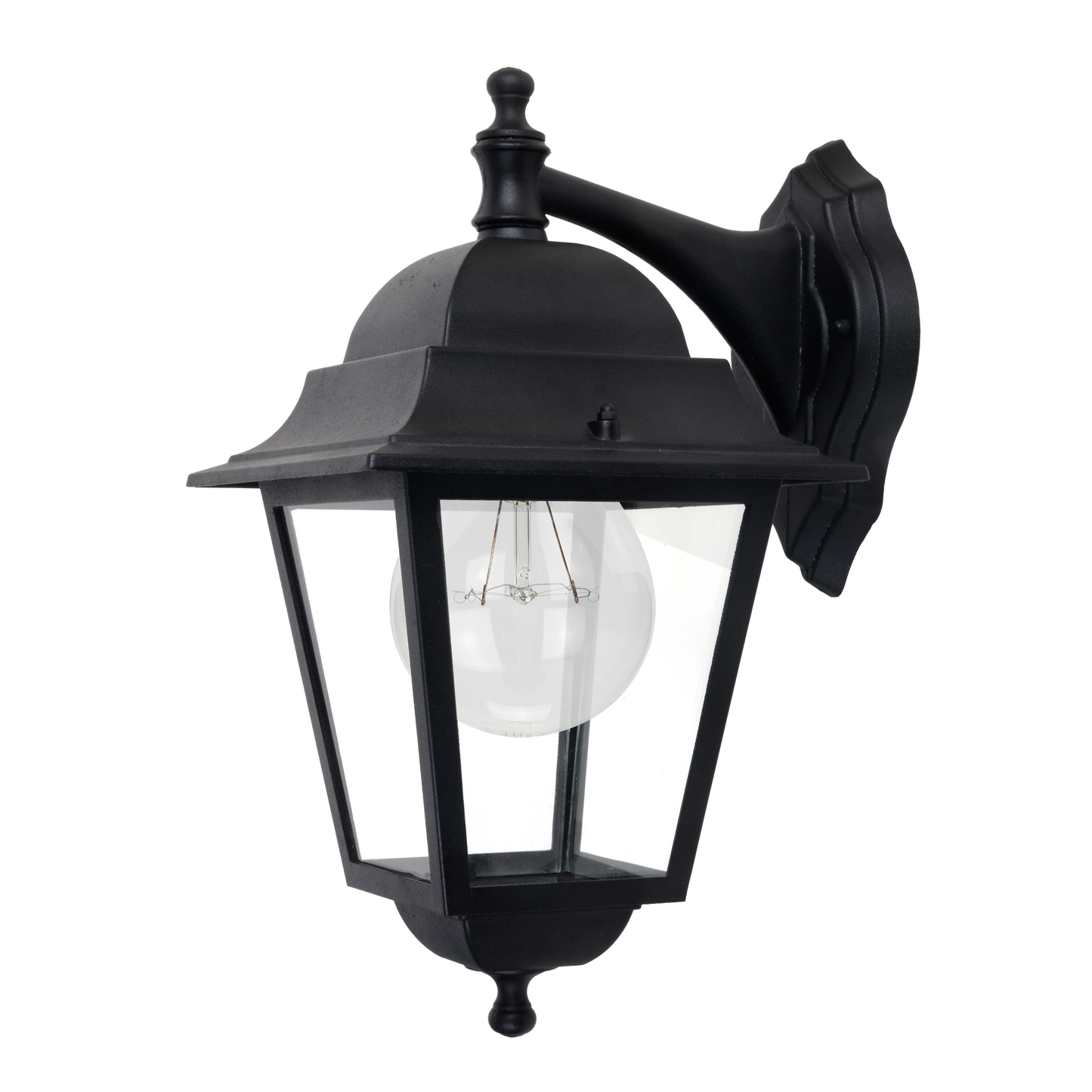 Aplique Spica fabricado en Aluminio color Negro, ideal para iluminar tu entrada