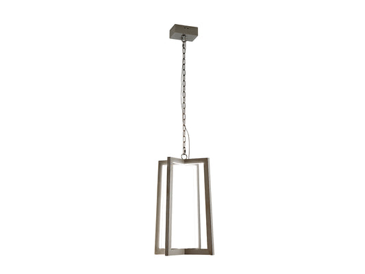 Lámpara Colgante LED Kuma 23W Acero Inoxidable Pulido Schuller en ambiente decorado | Schuller