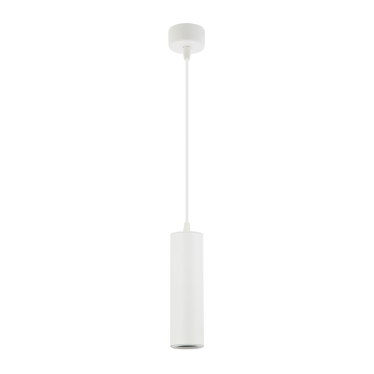 Colgante Drach fabricado en aluminio color blanco, ideal para iluminar interiores
