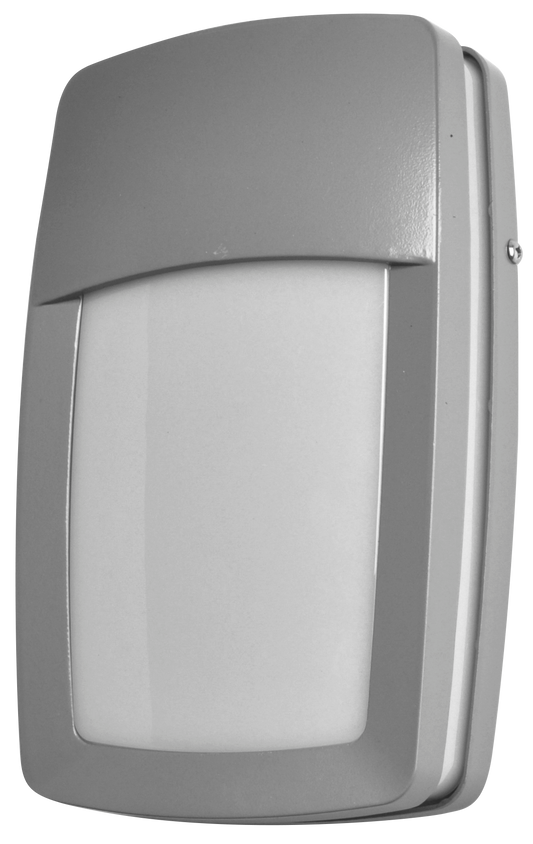 Aplique exterior de aluminio Altair gris IP44 de Fabrilamp, diseño moderno y resistente a la intemperie.