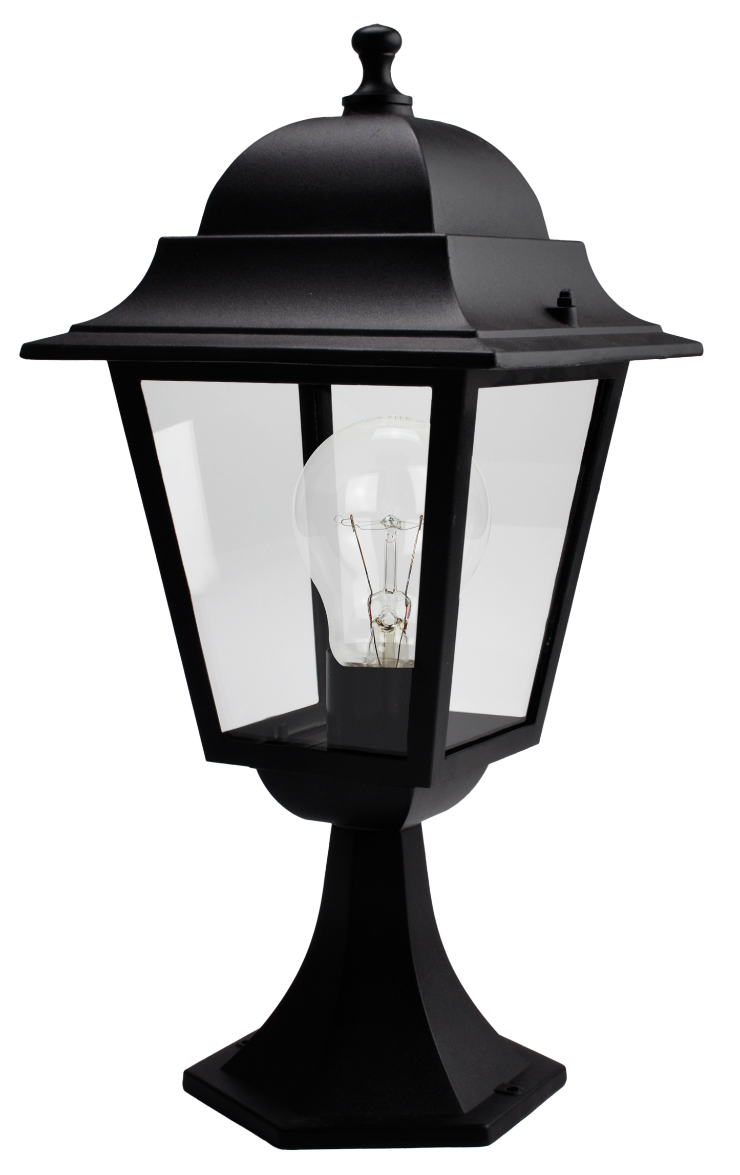 Sobremuro Exterior Aluminio Spica 1xe27 Negro IP44 46x21,5x21,5 Cm - Fabrilamp