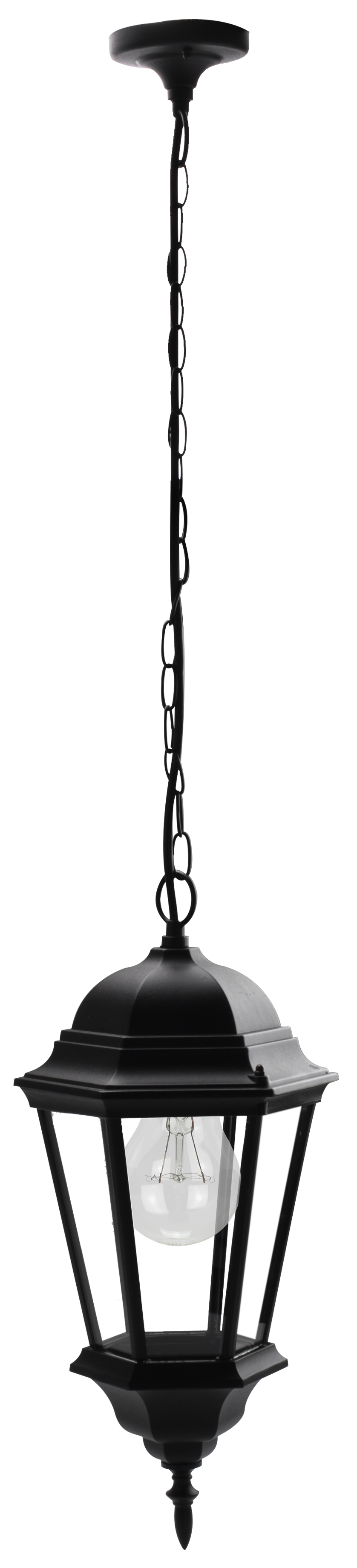 Colgante Regulus fabricado en aluminio color negro con protección IP44