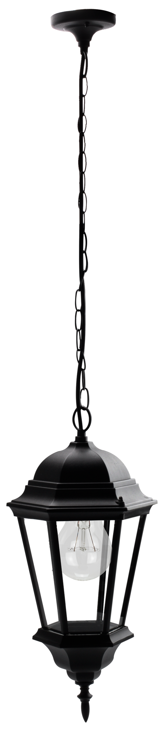 Colgante Regulus fabricado en aluminio color negro con protección IP44