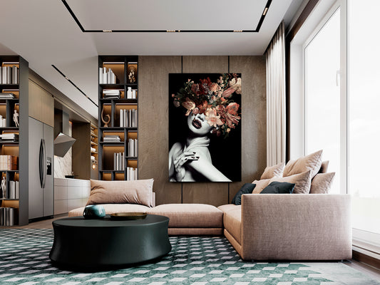 Fotografía Impresa en Cristal Templado Silene 100x150 cm Schuller en ambiente decorado | Schuller