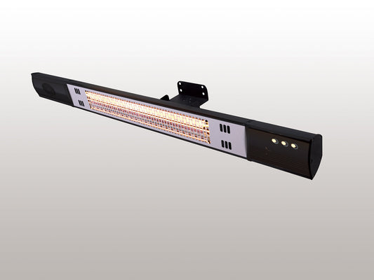 Estufa Eléctrica de Pared Heat Music 1500W Negra Schuller en ambiente decorado | Schuller