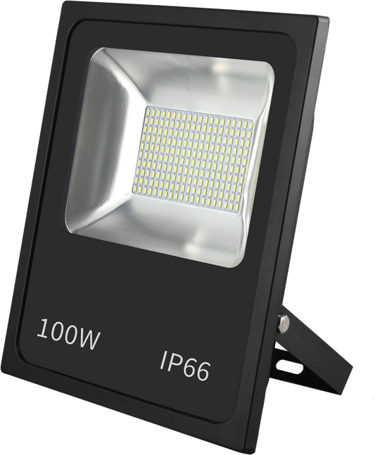 Proyector Dacita fabricado en aluminio color negro, ideal para iluminar jardines