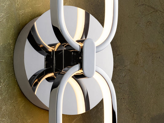 Aplique de Pared LED Colette 13W Cromo Schuller en ambiente decorado | Schuller