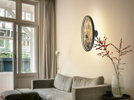 Aplique de Pared LED Stone 60 cm CCT Negro Schuller en ambiente decorado | Schuller
