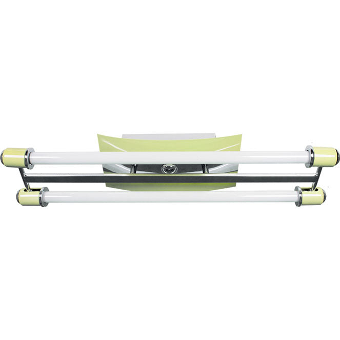 Plafón LED BERILLO 70 cm Verde y Cromo Interlusa - Vista frontal principal en fondo blanco | LuzGurú