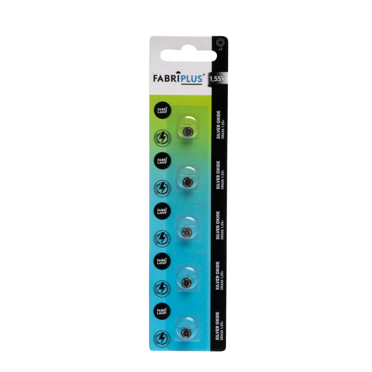Pila de botón Fabriplus con voltaje estable de 1.55V para dispositivos electrónicos