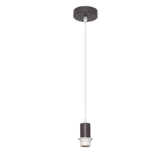Armazón colgante fabricado en Metal color Marrón para pantalla E27