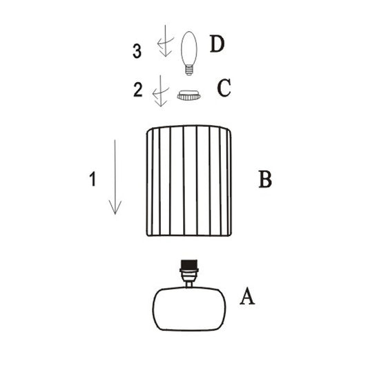 Detalle de la base cerámica marrón de la lámpara sobremesa Berly ALEMAR