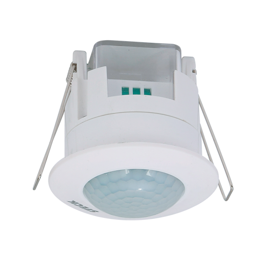 Sensor de movimiento de encastrar Fabrilamp, blanco, IP20, alcance 6m, 360 grados.