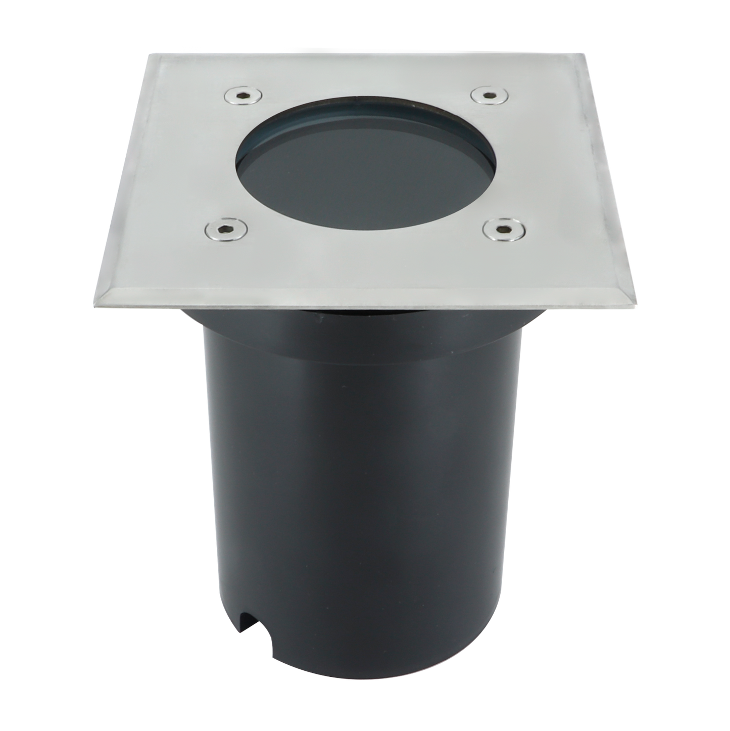 Foco empotrable fabricado en metal color níquel para exterior, alta resistencia IP65