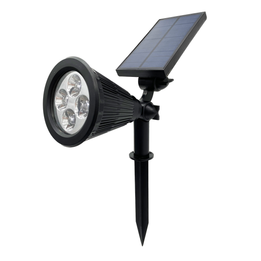 Pincho Kira fabricado en policarbonato color negro, ideal para iluminar tu jardín