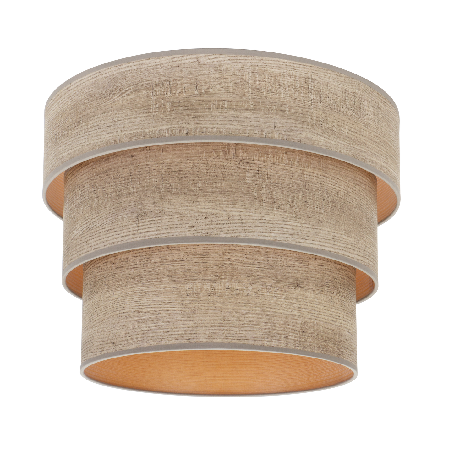 Original pantalla colgante textil en madera gris, perfecta para el comedor