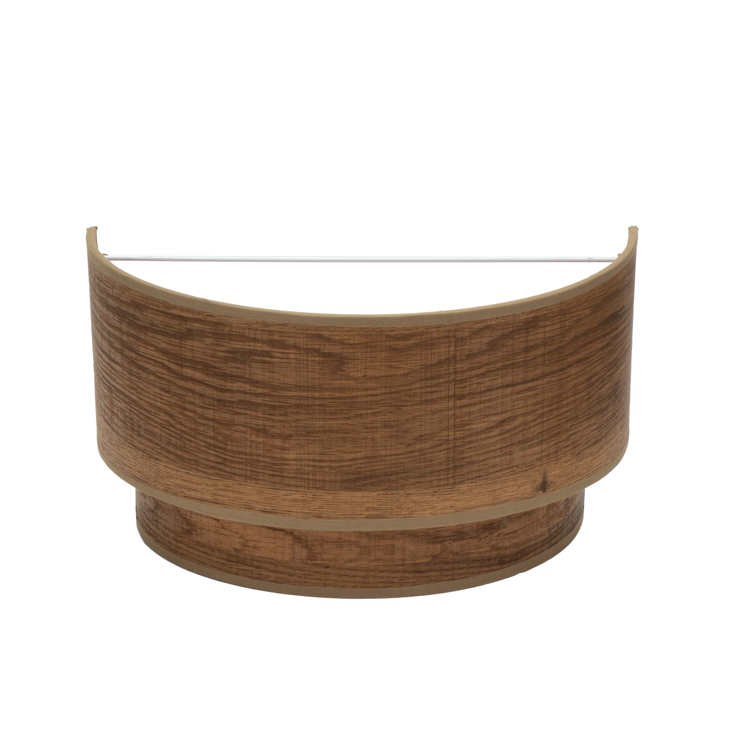Aplique Smile fabricado en Metal y Textil color Madera Oscura