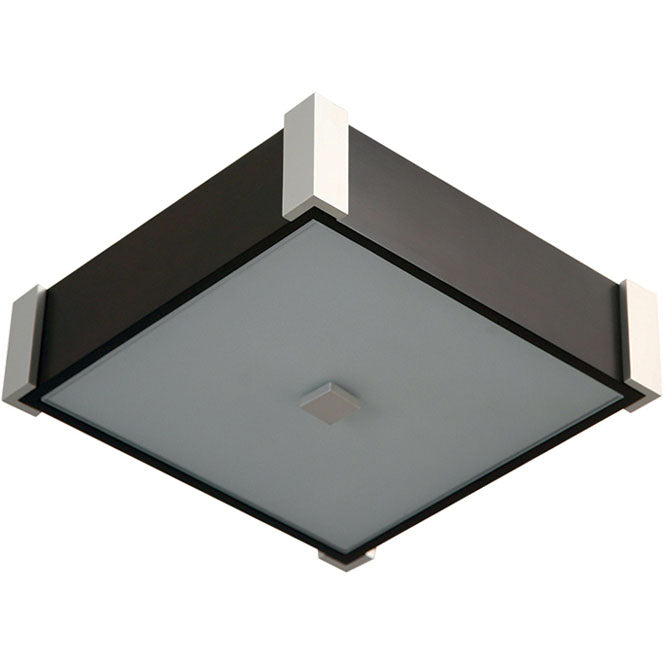 Plafón Clásico MARILENE 32 cm Cuadrado Wengue LUMIT Interlusa - Vista frontal principal en fondo blanco | LuzGurú