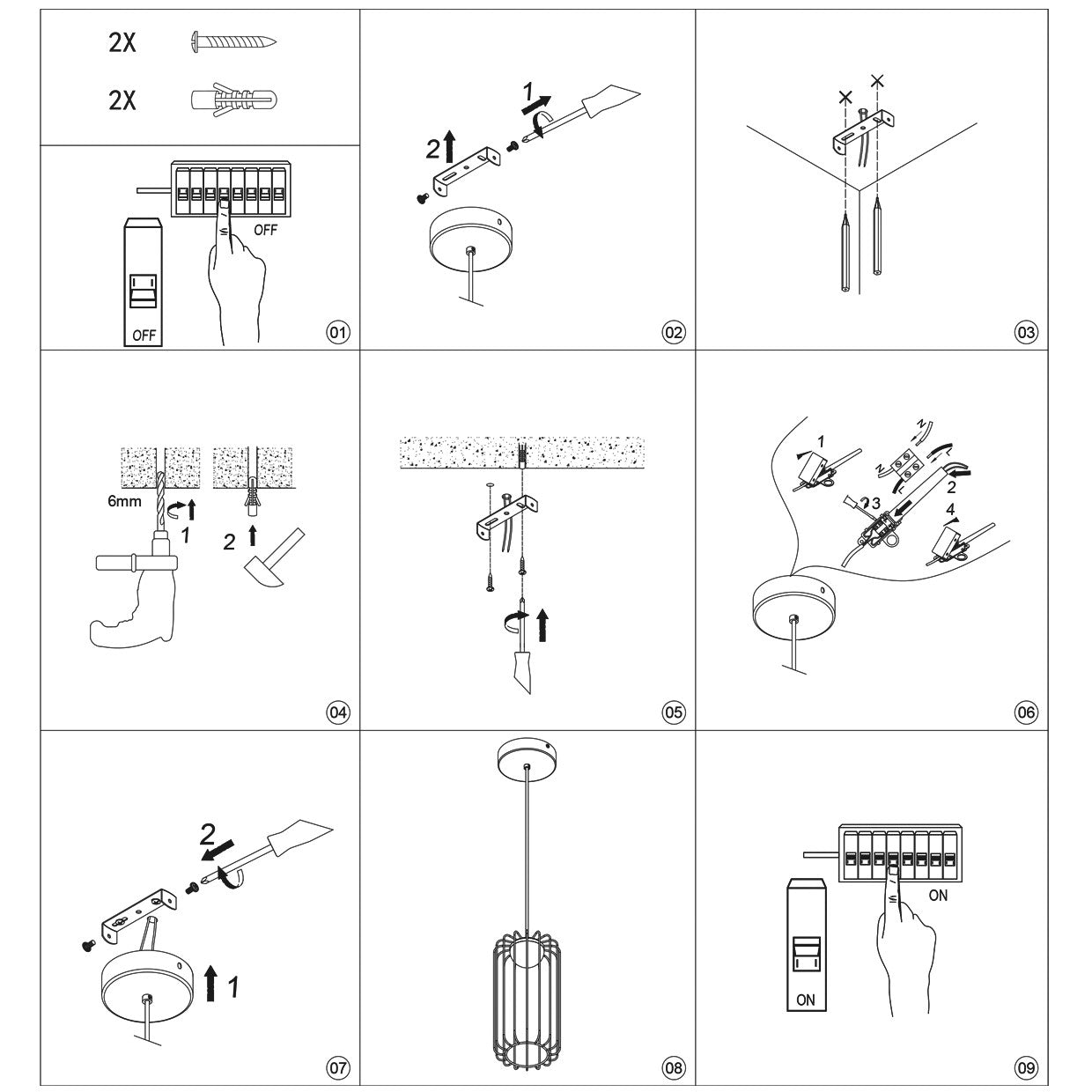 Detalle de la estructura metálica en negro del colgante LED Pitt ALEMAR - Vista lateral