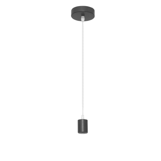 Armazón colgante Cara fabricado en Metal color Negro, diseño minimalista