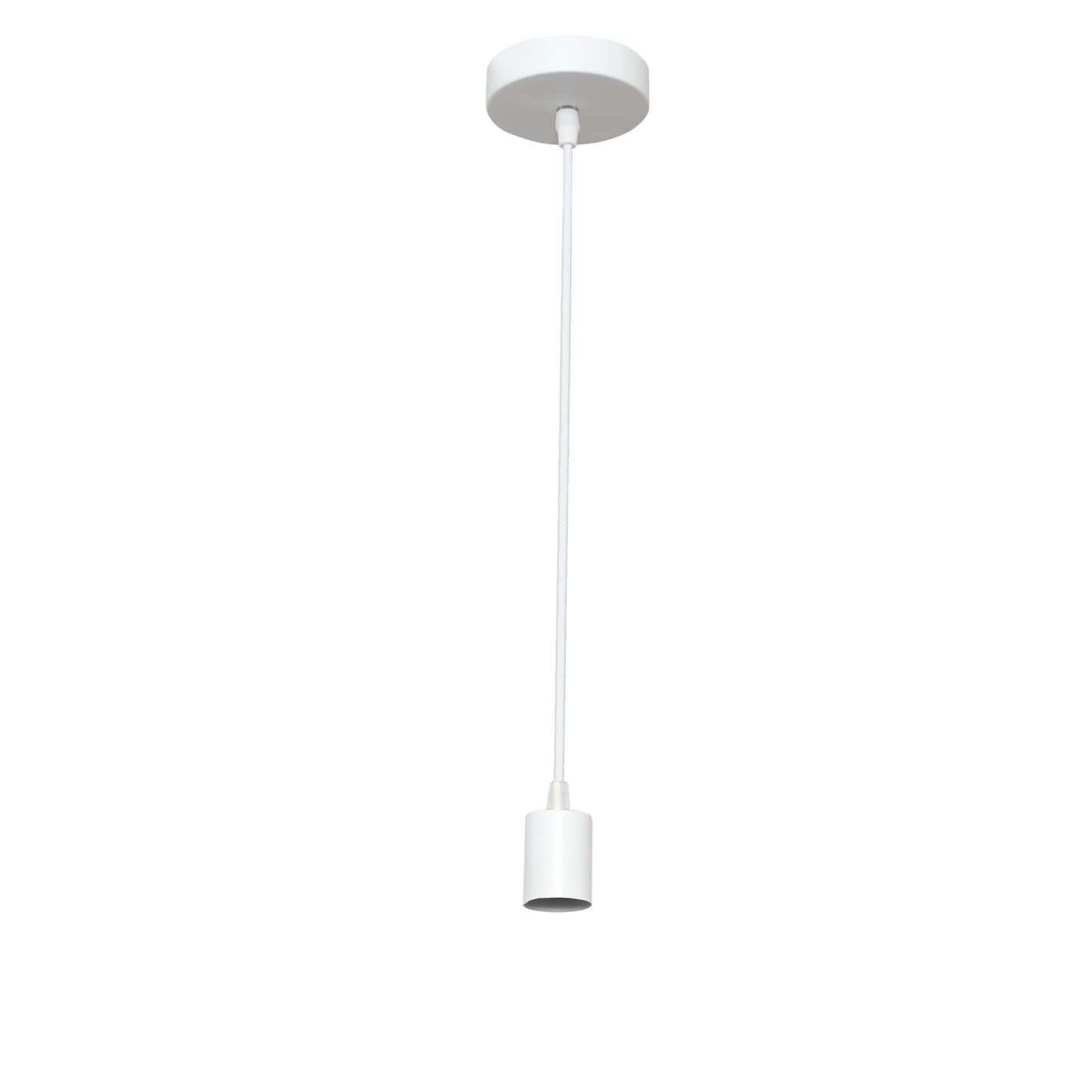 Armazón colgante Cara fabricado en metal color blanco, ideal para interior