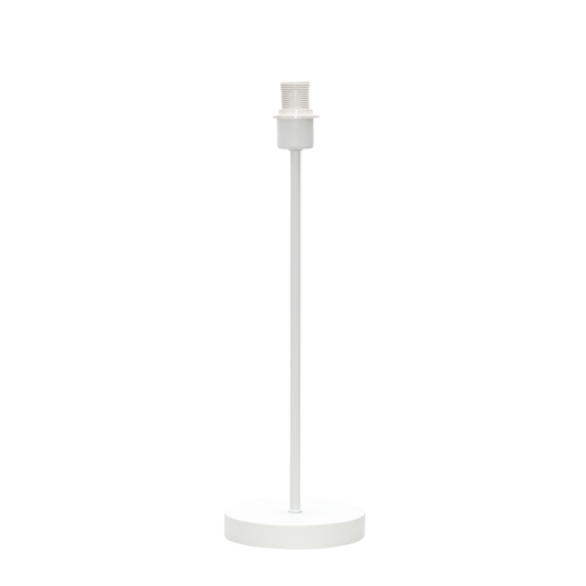Base de lámpara Cara fabricada en metal color blanco, ideal para dormitorio