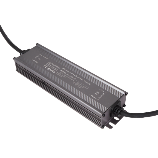 Transformador Estanco 150W 12V IP68 GRAFITO de Fabrilamp/Abrila para tiras LED. Resistente al agua.