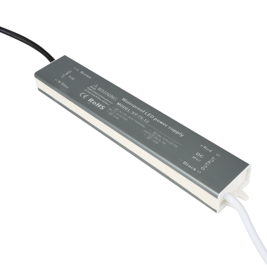 Transformador Estanco 75W 12V IP68 Fabrilamp - Vista frontal