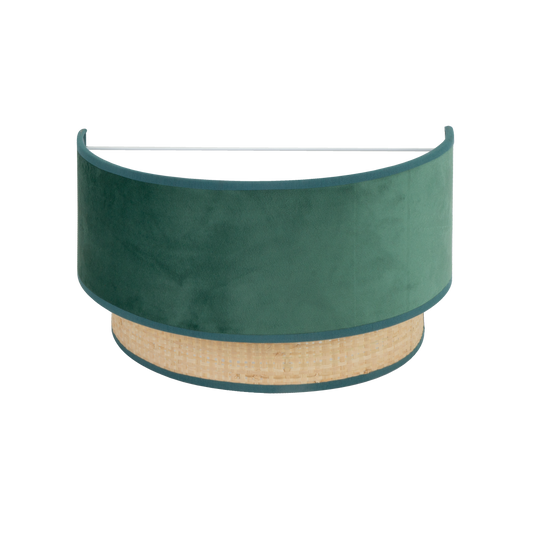 Aplique Reyes fabricado en Metal color Natural/Verde con pantalla textil