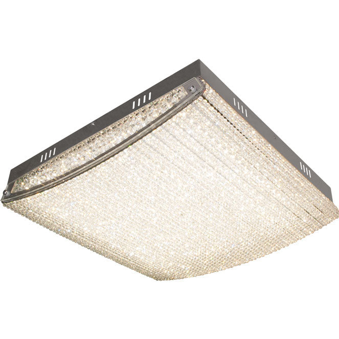 Plafón LED Helsinquia 48W 4320lm 4000K Transparente/Cromo Lumit Interlusa - Vista frontal principal en fondo blanco | LuzGurú