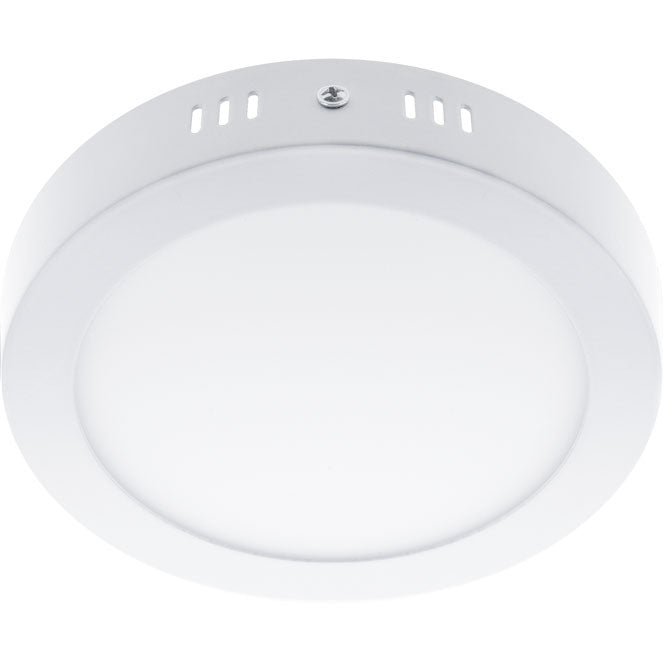 Plafón LED Escudo Redondo 17 cm 12W Blanco Frío 6000K Interlusa - Vista frontal principal en fondo blanco | LuzGurú
