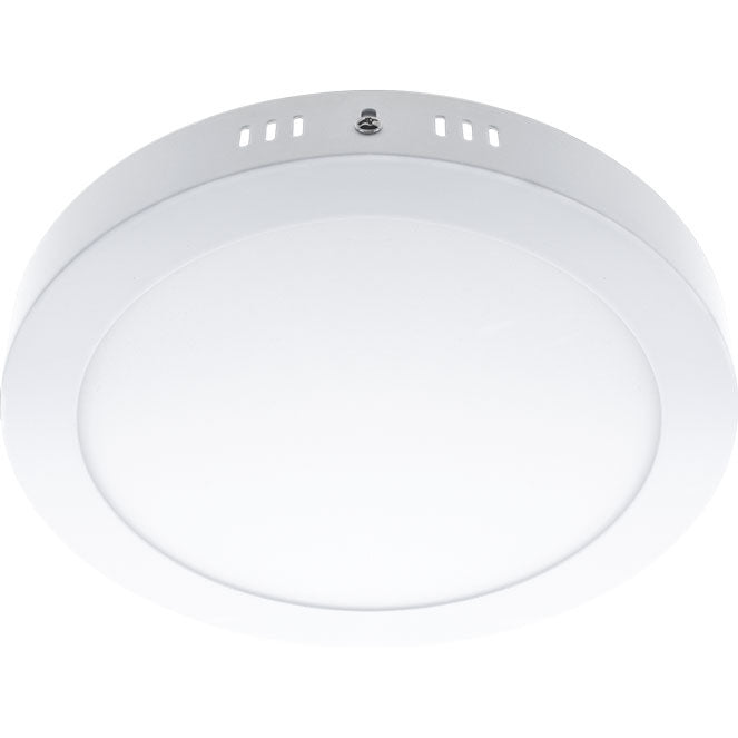 Plafón LED Escudo Redondo 22,5 cm 18W Blanco Cálido 3000K Interlusa - Vista frontal principal en fondo blanco | LuzGurú
