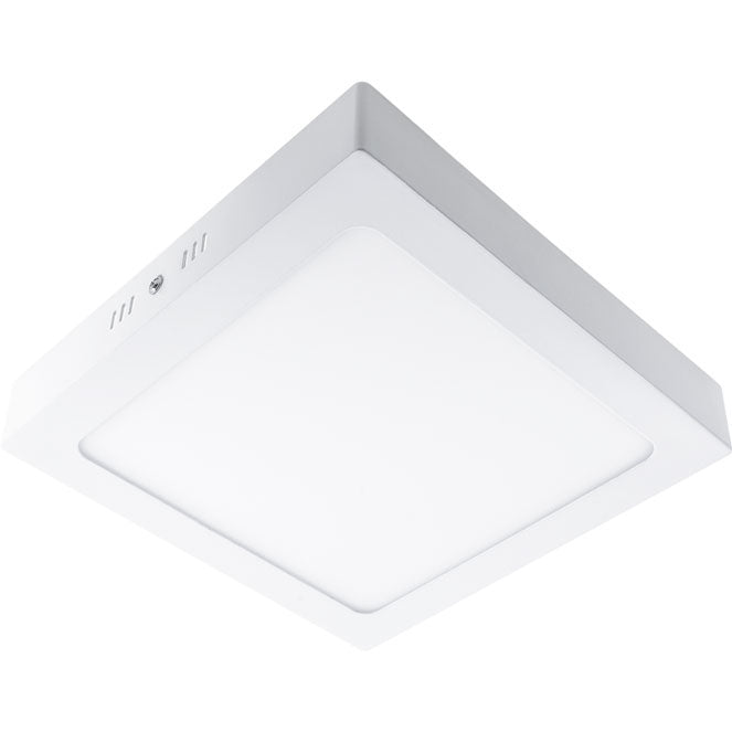 Plafón LED PESETA Cuadrado 22 cm 18W 4000K Blanco Interlusa - Vista frontal principal en fondo blanco | LuzGurú