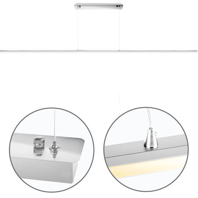 Lámpara Colgante LED Tatiana 177 cm Cromo Interlusa - Vista frontal principal en fondo blanco | LuzGurú